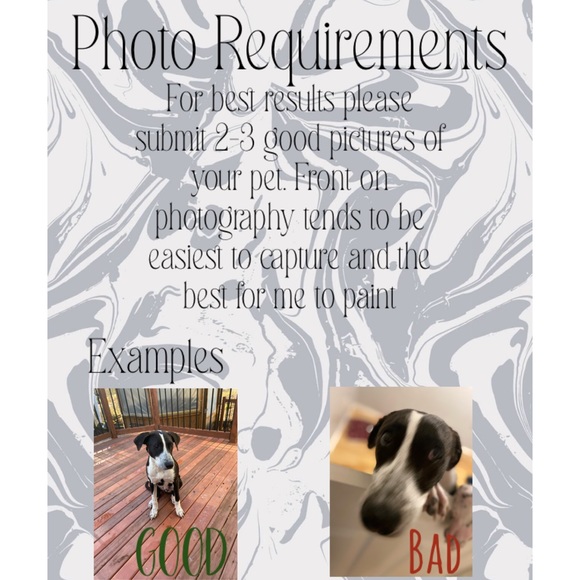 Digital Pet Portraits In Black Frame - Picture 8 of 8